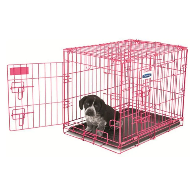 Pet toysPetmate 24 Inch Pink Puppy 2 Door Training Kennel