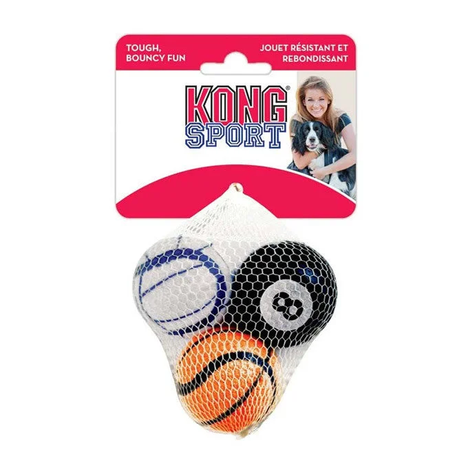 - Toys suitable for multi-pet families3 Pack Medium Assorted KONG Sports Balls