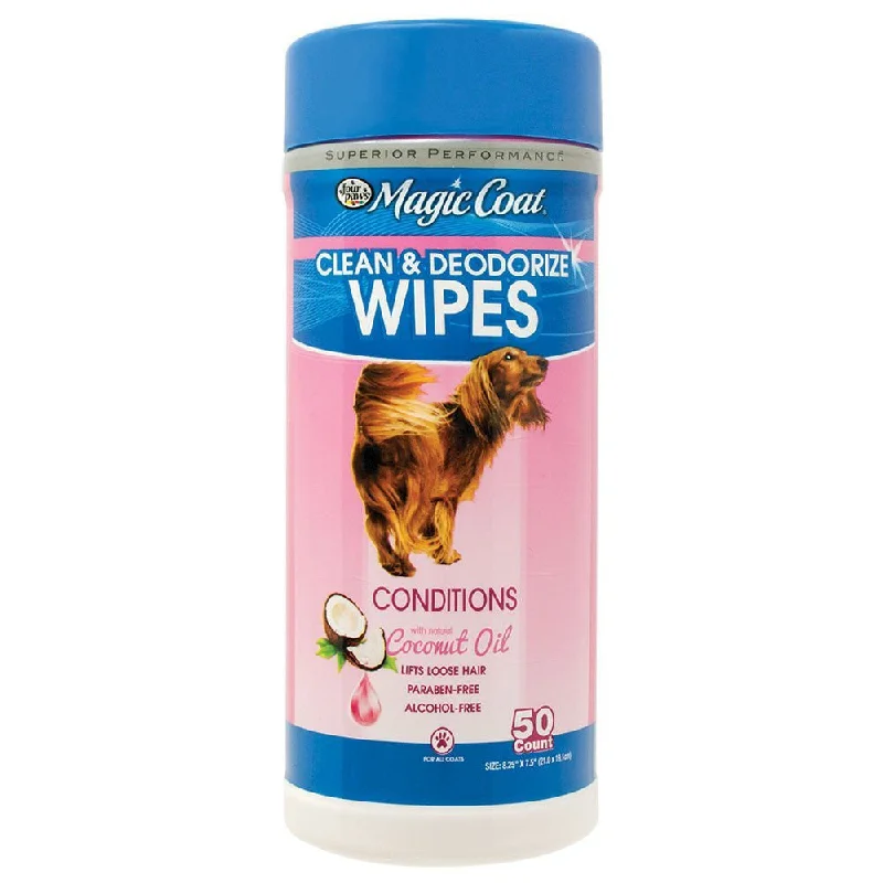 - Parrot toy selectionFour Paws Magic Coat Essential Coconut Oil Wipes