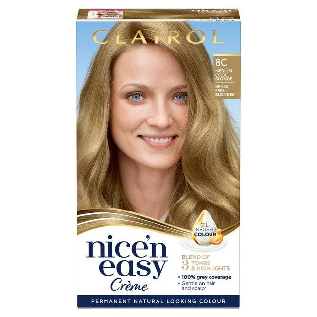 - Air box TSA certified check-inClairol Nice'n Easy Hair Dye 8C Medium Cool Blonde