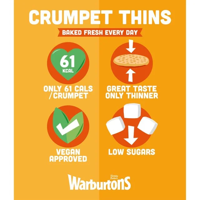 - Automatic temperature adjustment cat bedWarburtons 8 Crumpet Thins   8 per pack