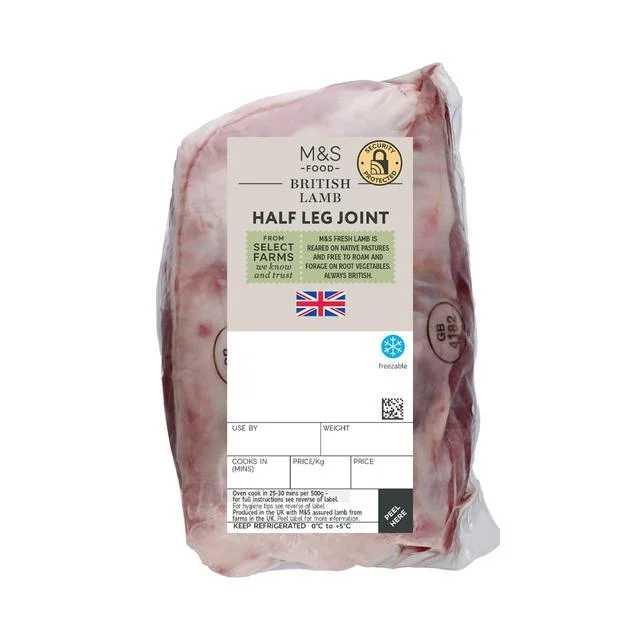 ---M&S Select Farms Bone in Half Lamb Leg   Typically: 1.31kg