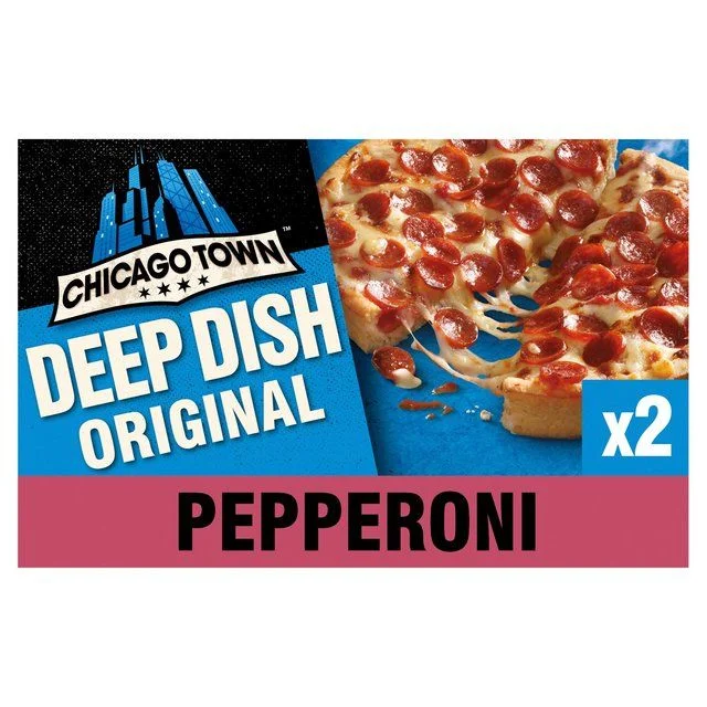  -Splash-proof food bowl AND Anti-choking slow food bowlChicago Town 2 Deep Dish Pepperoni Mini Pizzas   320g