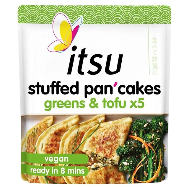 - Foldable and portable cat bagitsu greens & tofu stuffed pancakes   350g