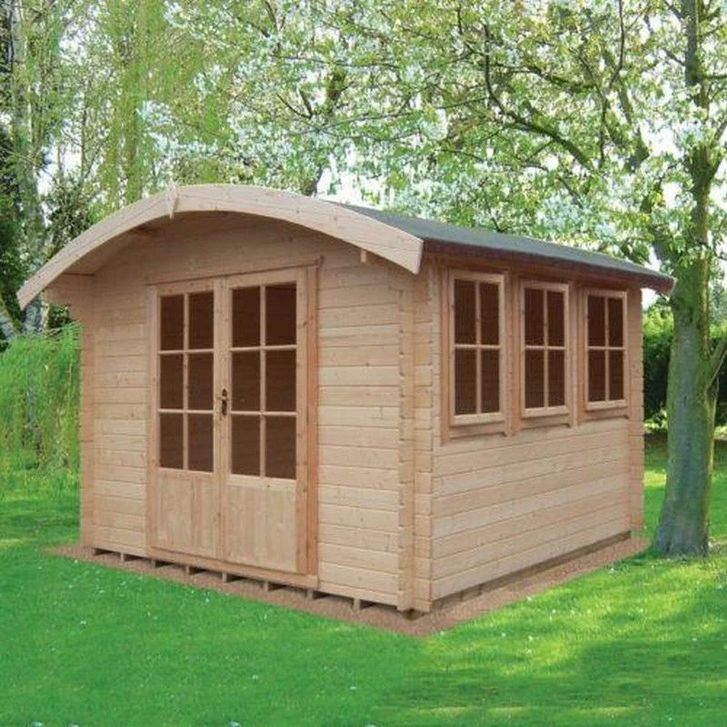 - Dog anti-slip matShire Kilburn 11' 9" x 13' 8" Curved Log Cabin - Premium 44mm Cladding Tongue & Groove