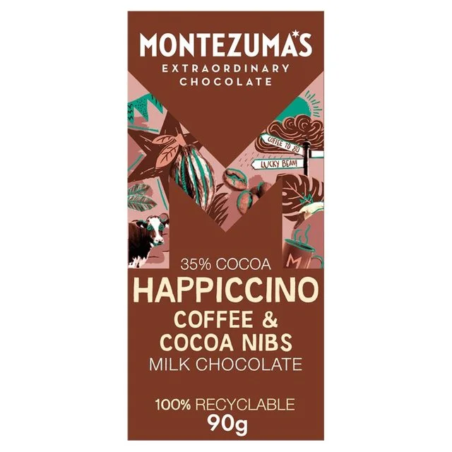 - Pet fence foldable indoorMontezuma's Happiccino Coffee & Cocoa Nibs Milk Chocolate Bar   90g