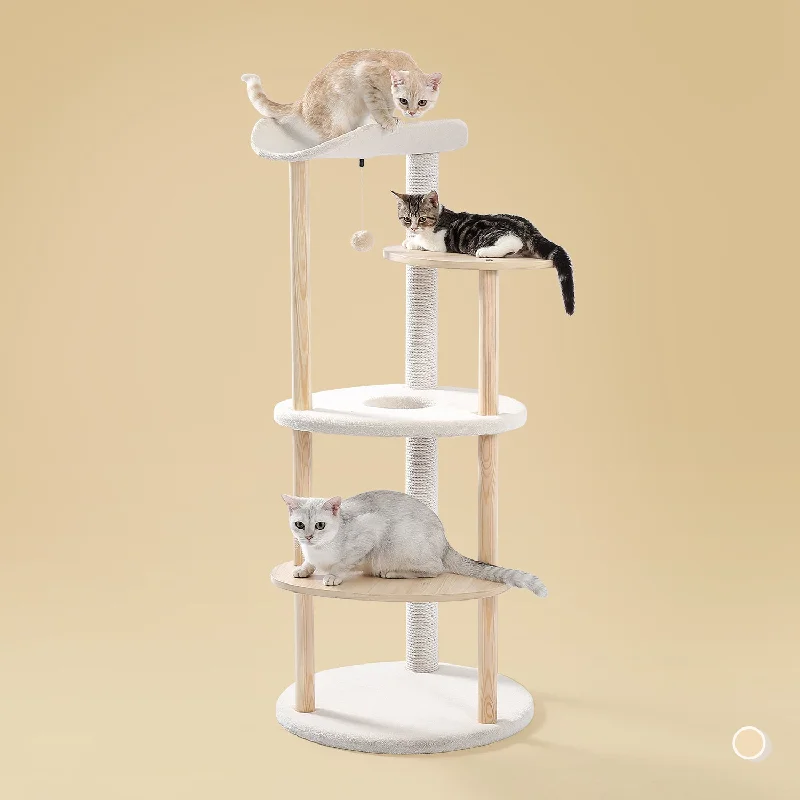  -Anti-scratch scratching board AND cat bed in onePawz Road overlooking Wooden 5-Level Indoor Cat Tower