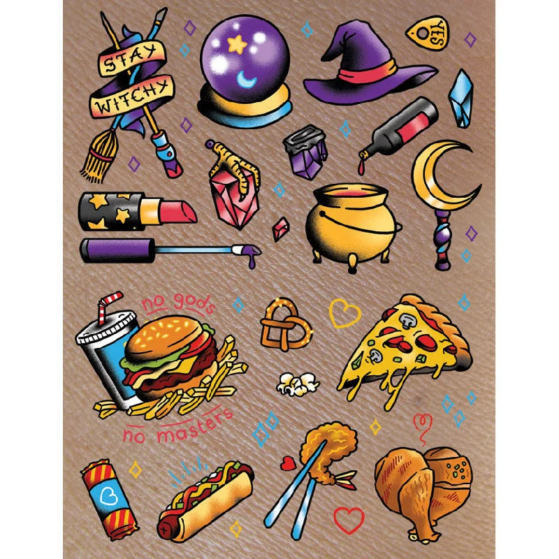 - Remote interactive pet feederWitches N' Food Temporary Tattoos! Two Sheets!