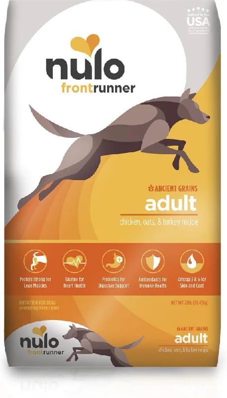 - Food for small dogsNulo Frontrunner Chicken, Oats & Turkey Adult Dry Dog Food