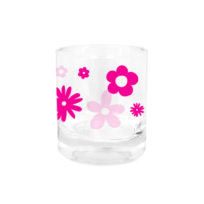 - Dog anti-slip matIko Iko Glass Tumbler Daisies Hot Pink