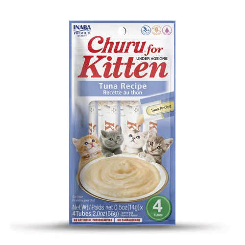  -Splash-proof food bowl AND Anti-choking slow food bowlINABA Cat CHURU FOR KITTEN Tuna Recipe