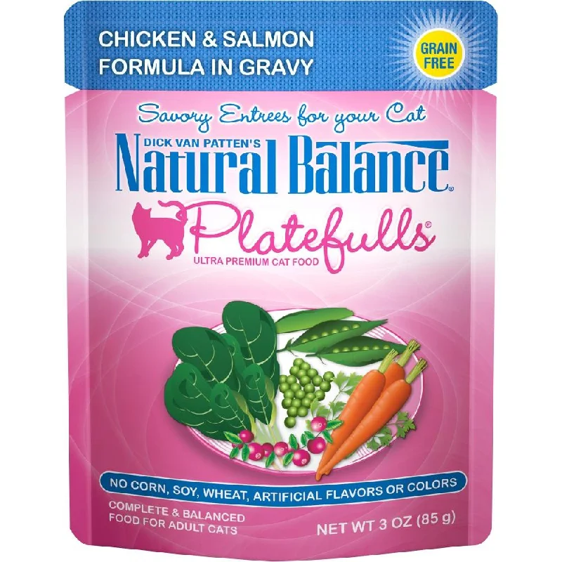    - Cat food discounts and promotions  Natural Balance Platefulls Regular Grain Free Chicken and Salmon in Gravy Pouch Wet Cat Food