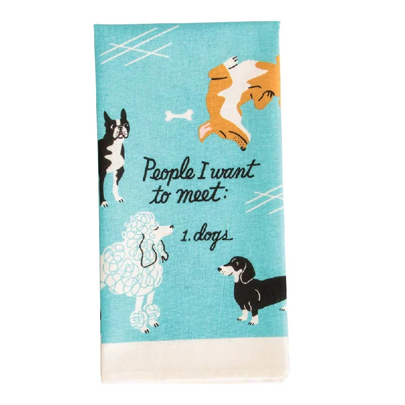 ---Blue Q Tea Towel People to Meet Dogs