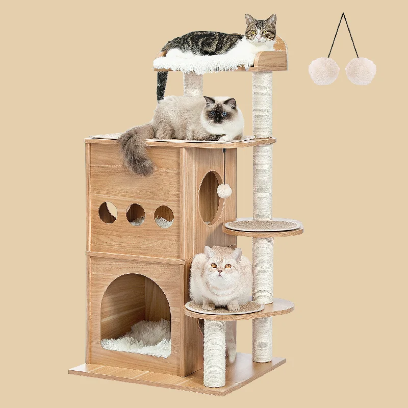  -Explosion-proof leash FOR LARGE dogsPAWZ Road 45.4" Wooden Luxury Cloudy Cat Tree