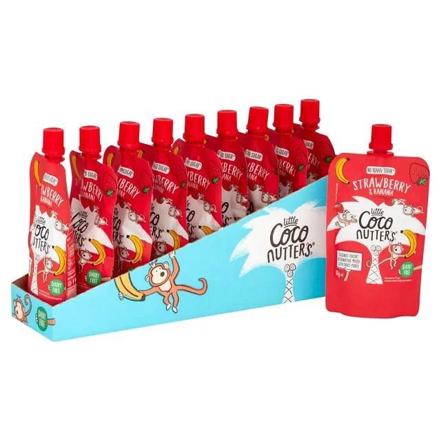 - Air box TSA certified check-inThe Coconut Collab Strawberry & Banana Little Coconutters Pouch Multipack   10 x 90g