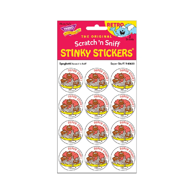 ---Stinky Stickers Super Stuff Spaghetti scent