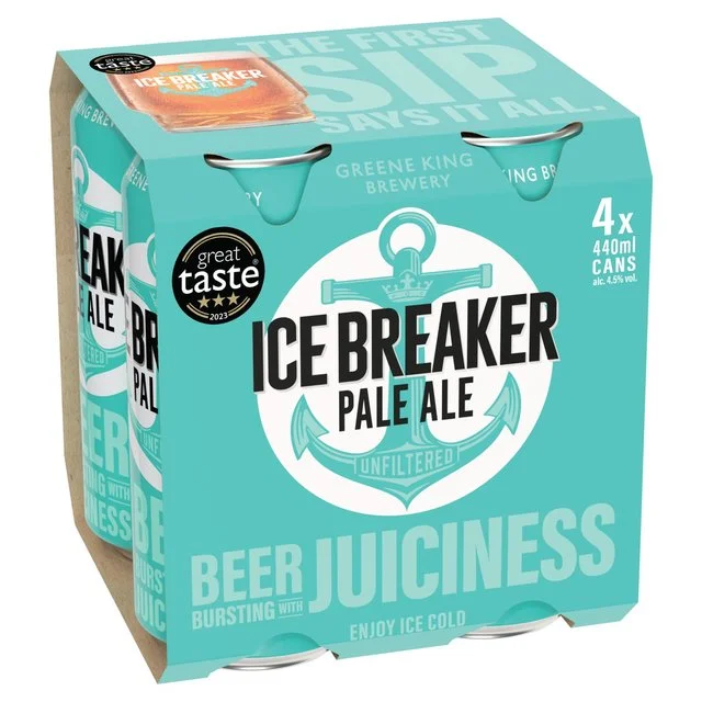 - Organic cotton dog bibsGreene King Ice Breaker Unfiltered Pale Ale   4 x 440ml