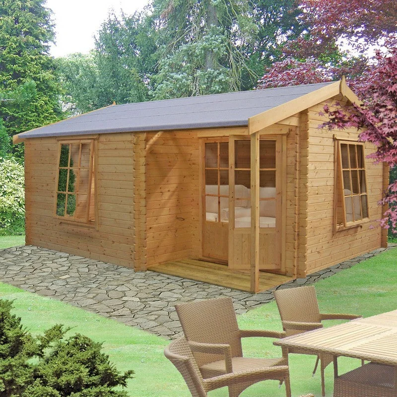  -Splash-proof food bowl AND Anti-choking slow food bowlShire Ringwood 11' 9" x 12' 9" Reverse Apex Log Cabin - Premium 28mm Cladding Tongue & Groove