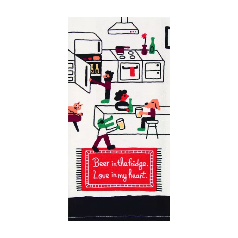 - Climbing pet constant temperature heating padBlue Q Tea Towel Beer in the Fridge Love in My Heart