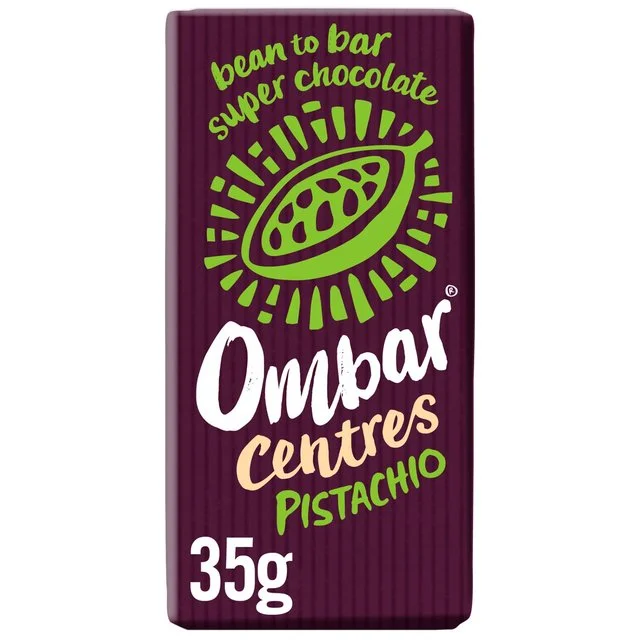 ---Ombar Centres Pistachio Organic Vegan Fair Trade Chocolate   35g