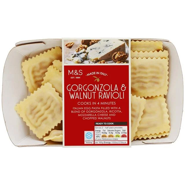 - Pet stroller can be taken on the planeM&S Made In Italy Gorgonzola & Walnut Ravioli   250g