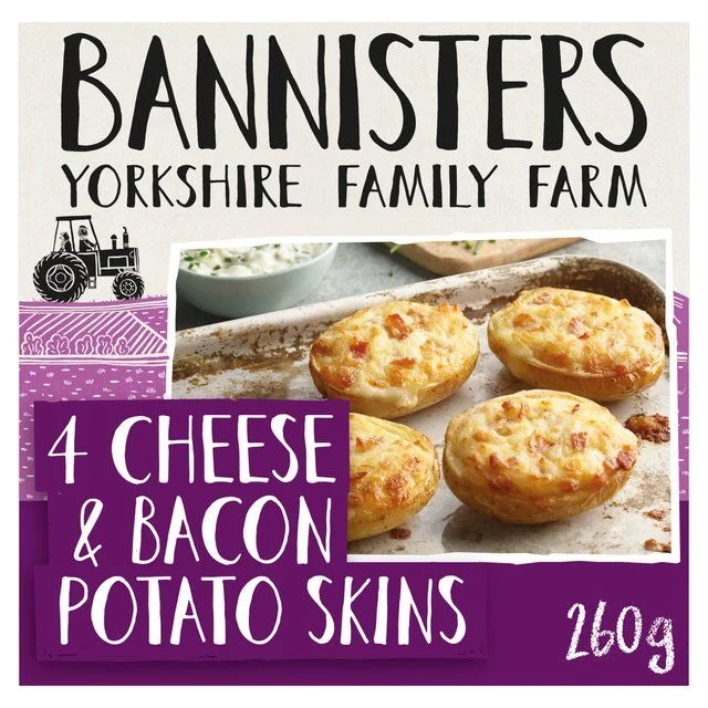 - Pet monitor with cameraBannisters Farm 4 Cheese & Bacon Baked Potato Skins   260g