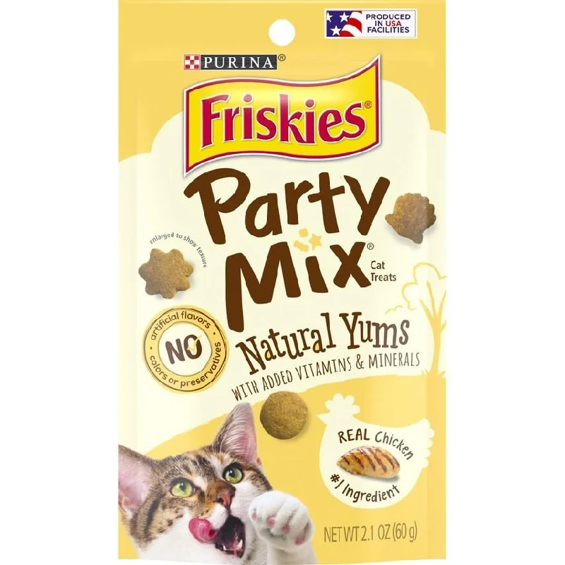    - Cat food for multi-cat households  Friskies Party Mix Naturals Chicken Flavor Cat Treats (2.1-oz)