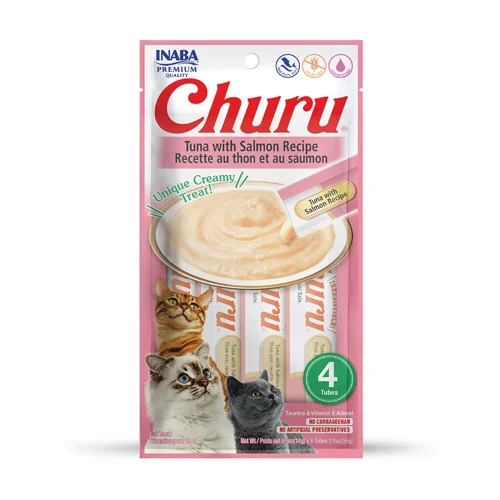 - ​​Christmas pet Christmas clothingINABA Cat CHURU Tuna with Salmon Recipe