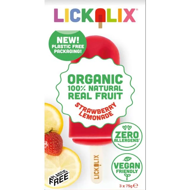  -Explosion-proof leash FOR LARGE dogsLickalix Organic  Strawberry Lemonade Ice Lollies   3 per pack