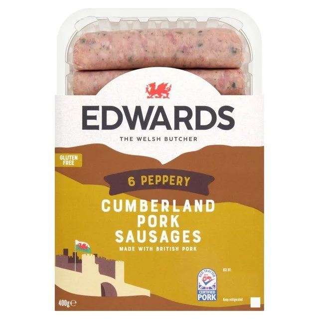 ---Edwards Cumberland Pork Sausages   400g