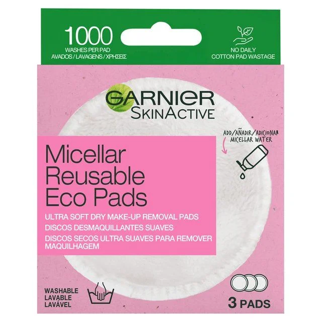 ---Garnier Micellar Reusable Make-up Remover Eco Pads Micro Fibre Pads