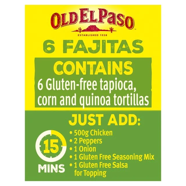 - Pet vitamin complex nutrition tabletsOld El Paso Gluten Free Tortilla Fajita Wraps   6 per pack