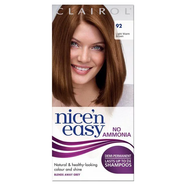 Pet ProductsClairol Nice'n Easy No Ammonia Hair Dye 92 Light Warm Brown