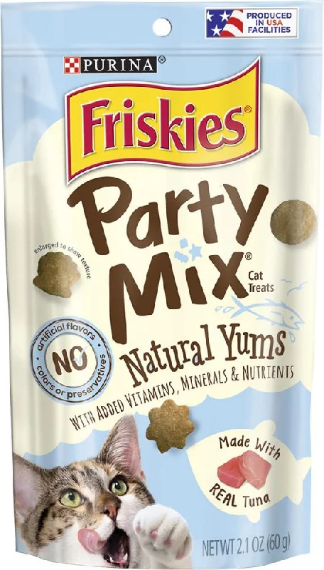    - Cat food for picky eaters  Friskies Party Mix Natural Yums with Real Tuna Cat Treats