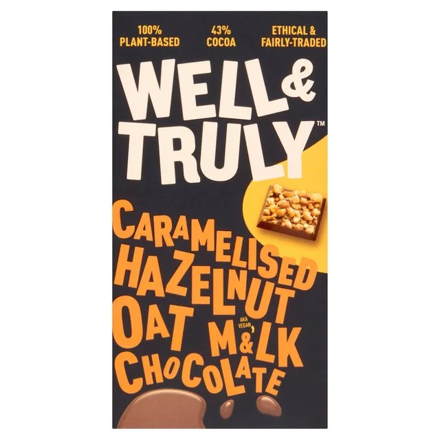 - Foldable and portable cat bagWell&Truly Oat Milk Chocolate Caramelised Hazelnut   90g