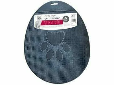 making it smoother and more shiny.Oval Paw Cat Litter Mat Blue