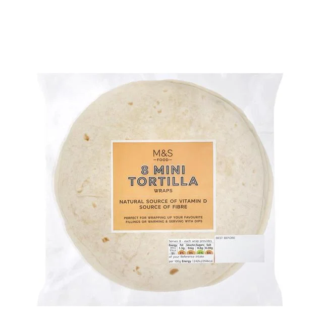 - Pet tear stain cleaning wipesM&S Mini White Tortilla Wraps   8 per pack