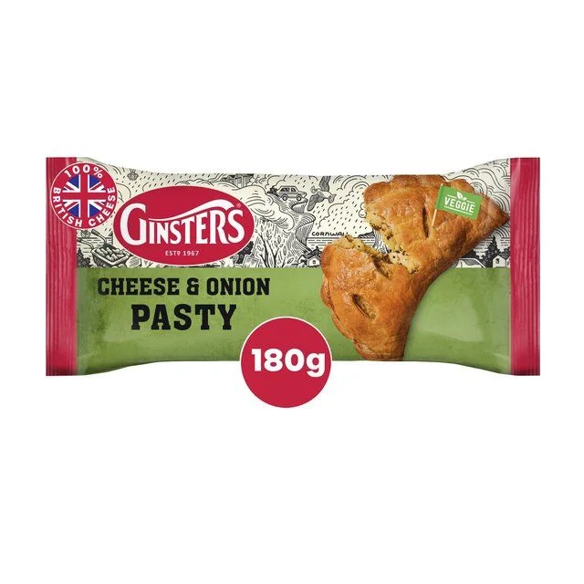 - Dog anti-slip matGinsters Cheddar & Caramelised Onion Pasty   180g