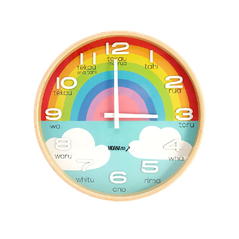 - Cat nail clippers with LED lightsMoana Road Te Reo Māori Clock Large Rainbow