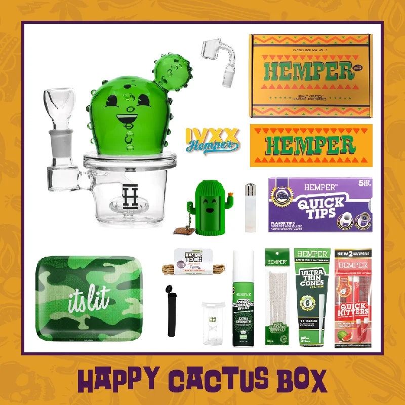 - Pet tear stain cleaning wipesHEMPER - Happy Cactus Bong Box