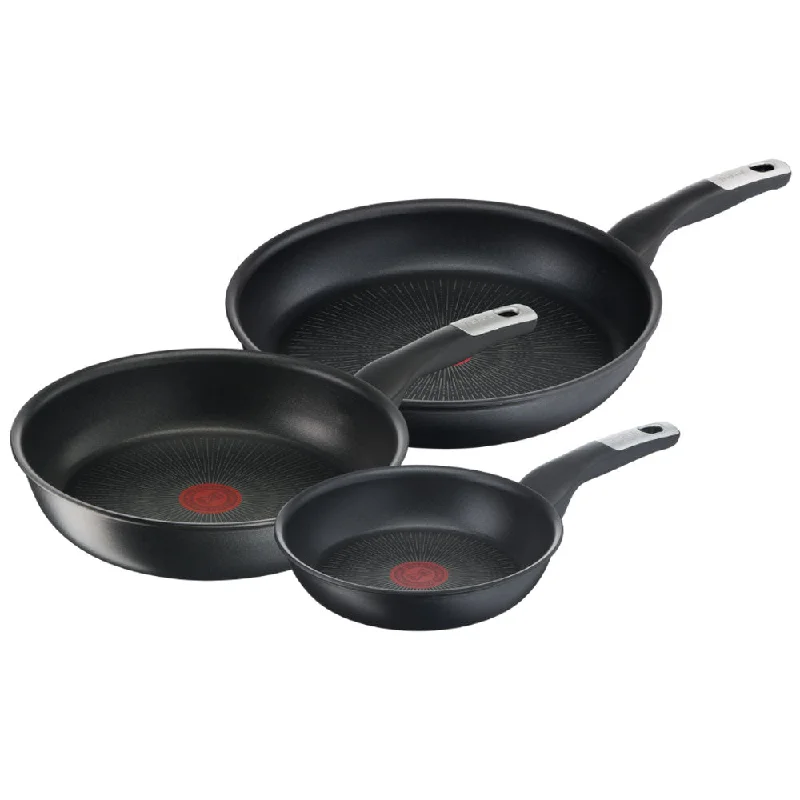 ---Tefal Unlimited Set of 3 Induction Non Stick Frypans