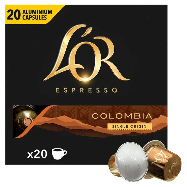 - Air box TSA certified check-inL'OR Colombia Coffee Pods x20 Intensity 8   20 per pack