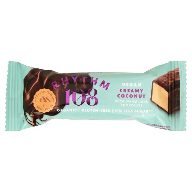 - Winter warm clothes for short-haired dogsRhythm 108 Swiss Vegan Creamy Coconut Bar with Dark Chocolate   33g