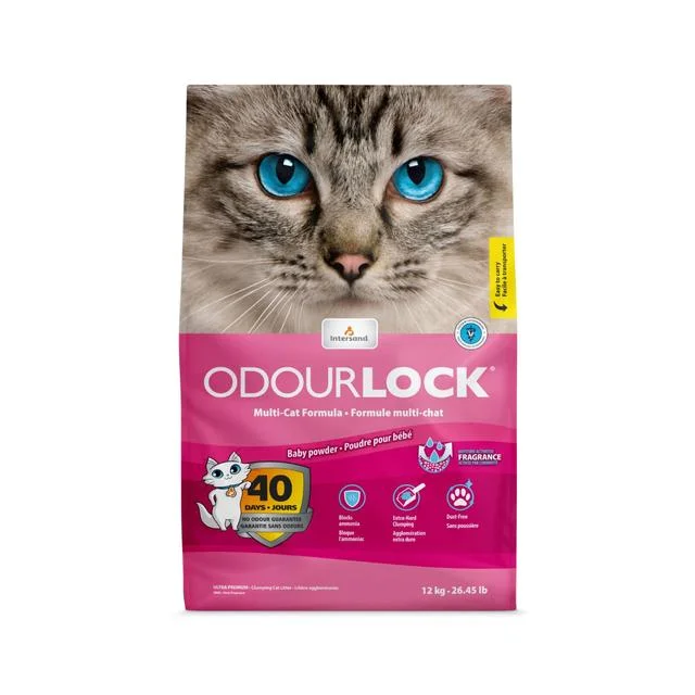 - Pet vitamin complex nutrition tabletsIntersand Odourlock Baby Powder Clumping Cat Litter   12kg