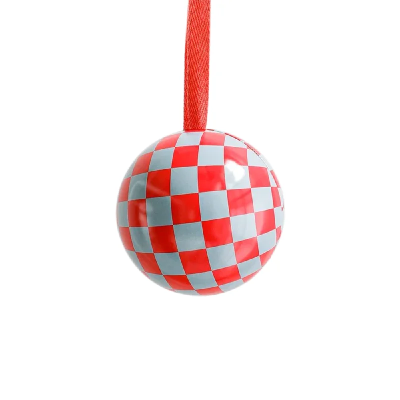 - Parrot climbing and standing wooden frameLettuce Christmas Fillable Bauble Red Checkers