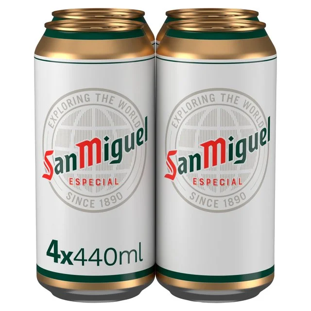 ---San Miguel Premium Lager Beer Cans   4 x 440ml